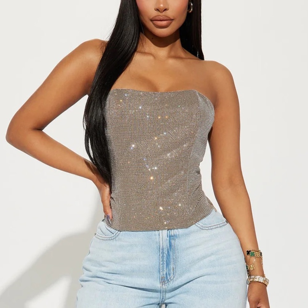 Rhinestone Corset Top